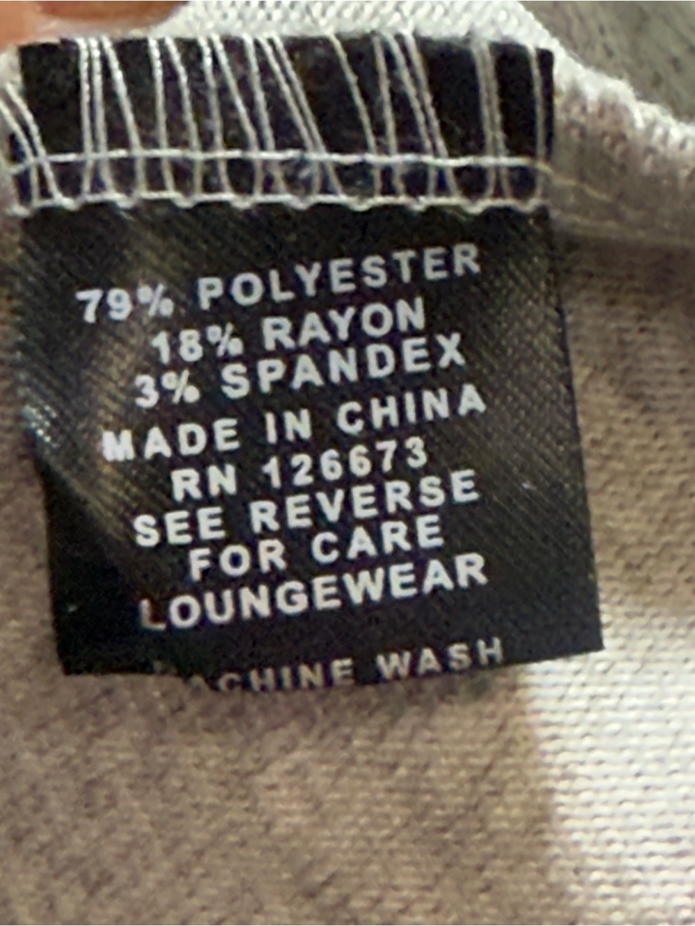 NFL Gray and Black Loungewear Top with Care Tag - Picture 3 of 6